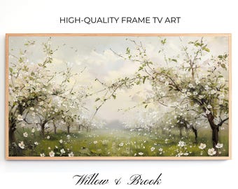 Apple Orchard Floral Landscape Art for Samsung Frame TV (Digital Download)