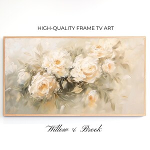 Vintage Roses Floral Oil Painting for Samsung Frame TV (Digital Download)