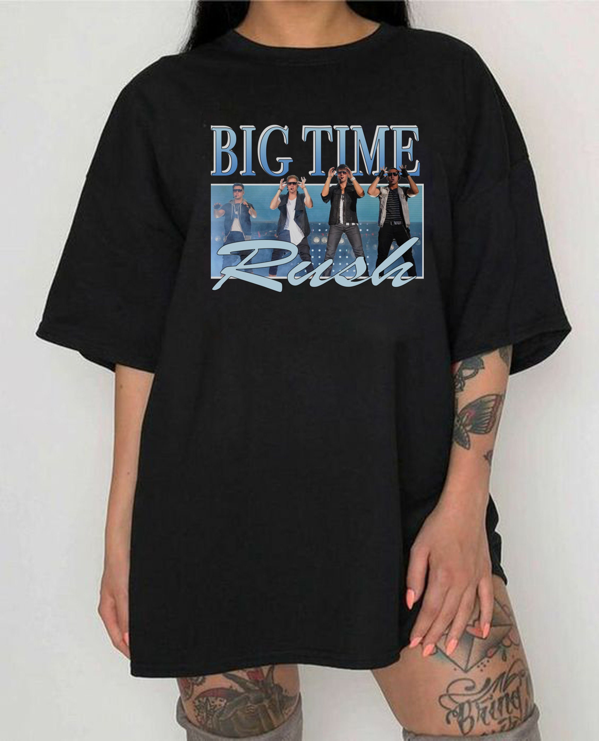 Discover Vintage Big Time Rush Retro T Shirt Logo And Members Tee Rush Band BRT For Men And Women