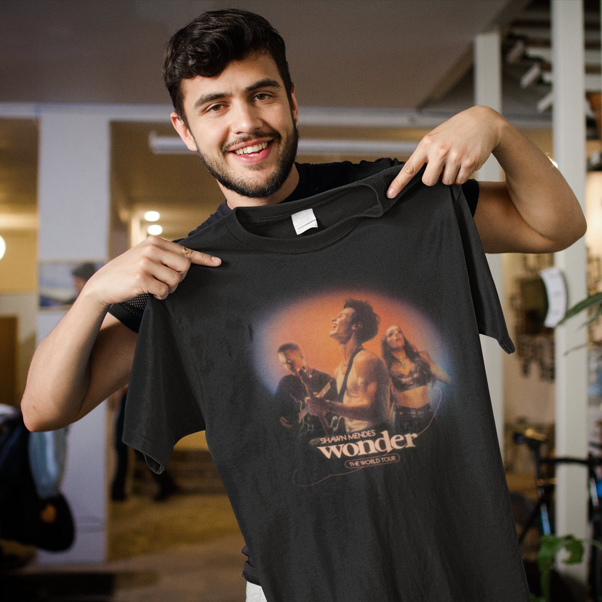 Shawn Mendes Wonder World Tour 2022 Double Sided Gift For Fan T-Shirt thepadoctor.com