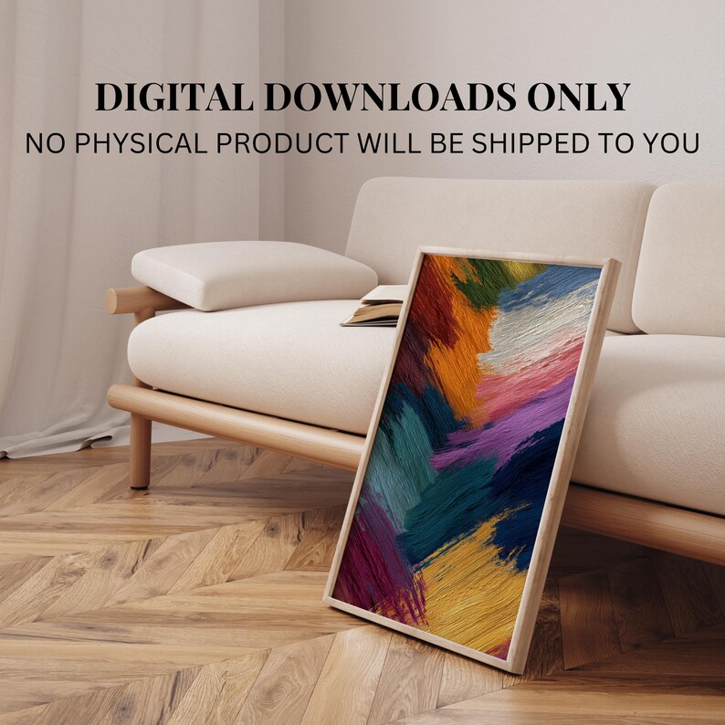 Colorful Abstract Art Modern Home Decor Vibrant Office Paintings ...
