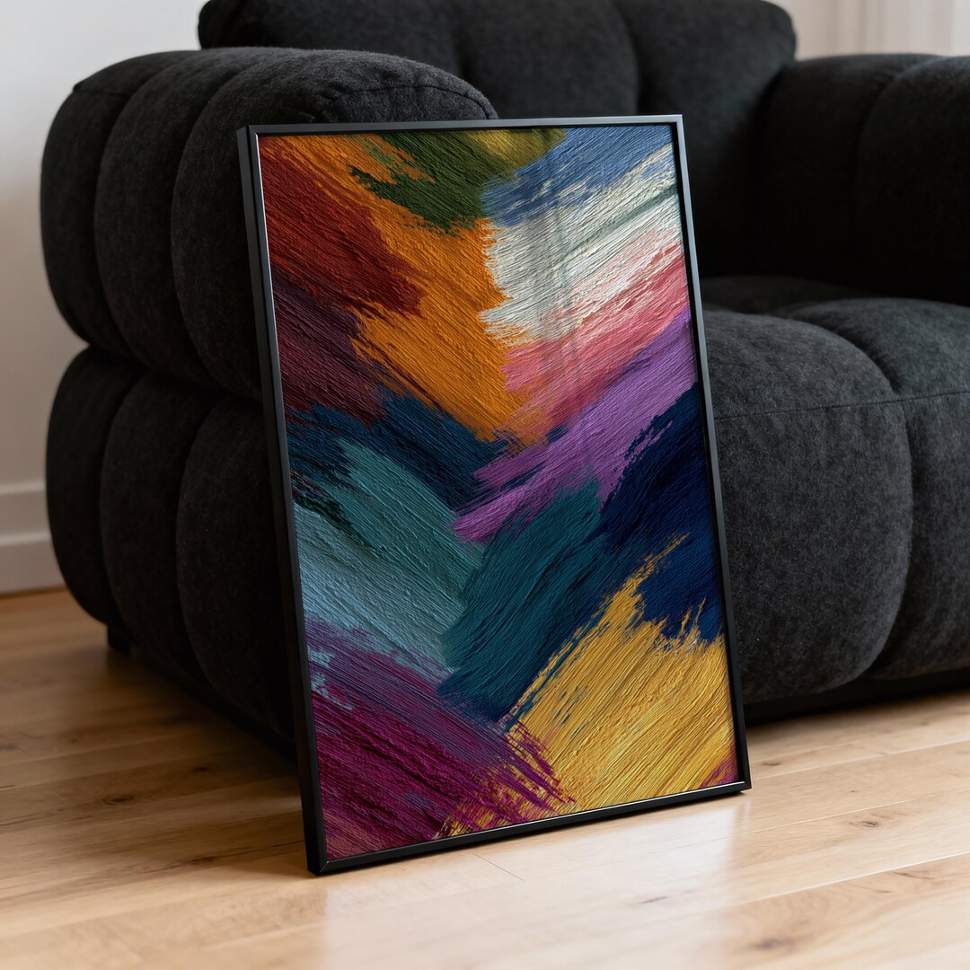 Colorful Abstract Art Modern Home Decor Vibrant Office Paintings ...