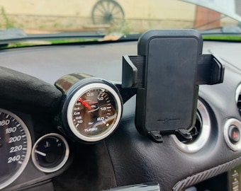 Support de jauge de 52 mm et support de téléphone pour Miata MX-5 NB 1998-2005
