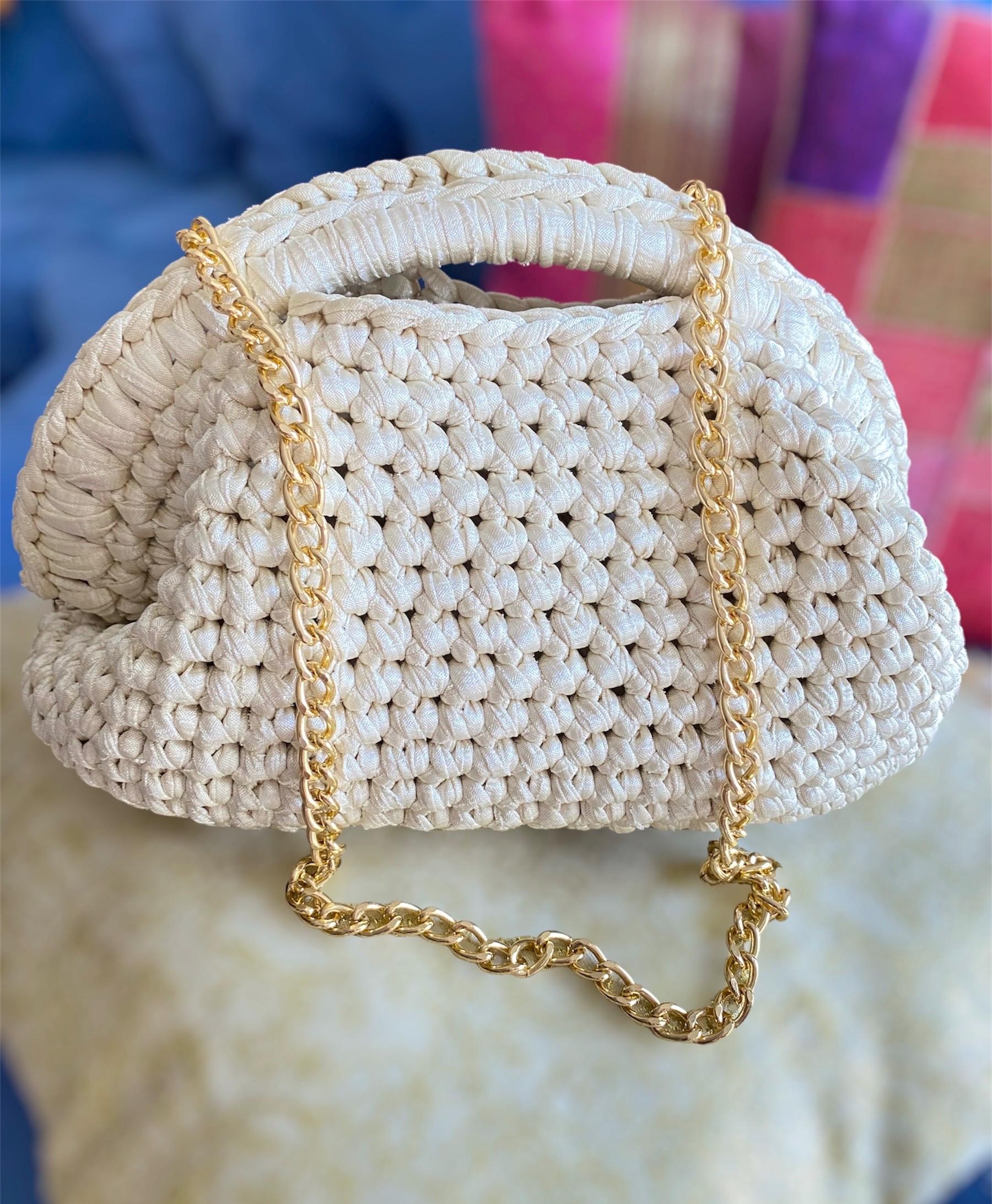 レスポートサック　CHAIN CROCHET CLUTCHベージュクロシェ CHAIN CROCHET MED BUCKETベージュクロシェ（トートバッグ