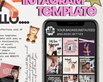 Instagram Canva Templates Bundle: Retro Social Media Kit for Photographers and Creatives (140 Designs)