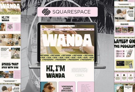 Website Template Squarespace - Squarespace Template, Squarespace Website for Travel Blogger & Photographer and modern business