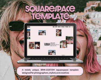 Modern Editorial Squarespace Website Template for Photographers | Wedding Photographer Website | Visual Creative Portfolio Website Template