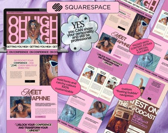 Squarespace Template 7.1: Pink, Modern Coaching Website for Confidence Coaches and Business Mentors