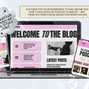 Fun Pink & Green Squarespace Website Template designed for business coaches and female entrepreneurs image 5