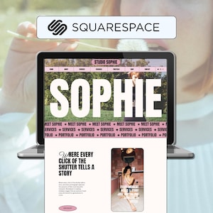 Squarespace alternative wedding Website Template for Photographers Selling Prints & booking Sessions image 1