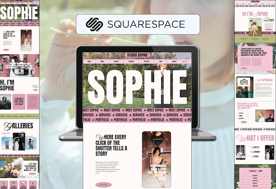 Squarespace alternative wedding Website Template for Photographers Selling Prints & booking Sessions