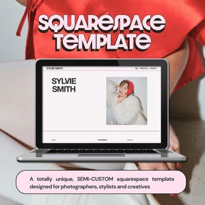 Plantilla web minimalista para Squarespace / Diseño web estético y editorial para portafolios de fotógrafos profesionales, estilistas y creativos