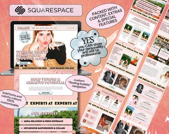 Peachy Squarespace Template: Modern Website for creative business
