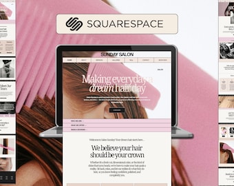 Premium Hair Salon Squarespace Website Template for Hairdressers, Stylists & Beauty Businesses