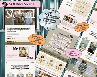 Squarespace 7.1 Retro Website Template for Creative Agencies & Design Studios