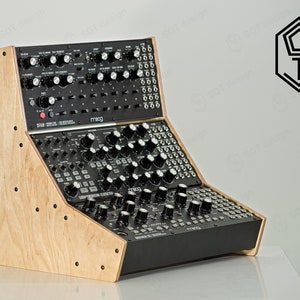 MOOG Sound Studio 3 Tier Wooden Rack Stand - Mother-32, Subharmonicon, DFAM, Spectravox, Labyrinth  - Natural Linseed Oil and Beeswax Finish