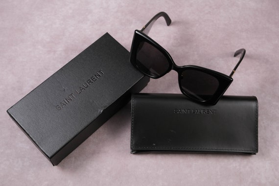 Vintage YSL Black Sunglasses SLM119 Luxury Lunett… - image 8