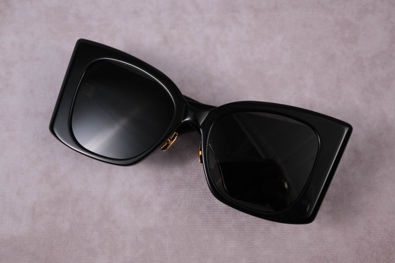 Vintage YSL Black Sunglasses SLM119 Luxury Lunett… - image 7
