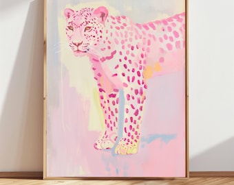 Pink Cheetah Print: Trendy Maximalist Wall Art (Digital Download)