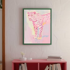 Pink Cheetah Print | Trendy Leopard Preppy Poster | Maximalist Wall Art ...