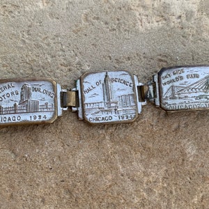 Antique 1934 Chicago Worlds Fair Souvenir Bracelet Section