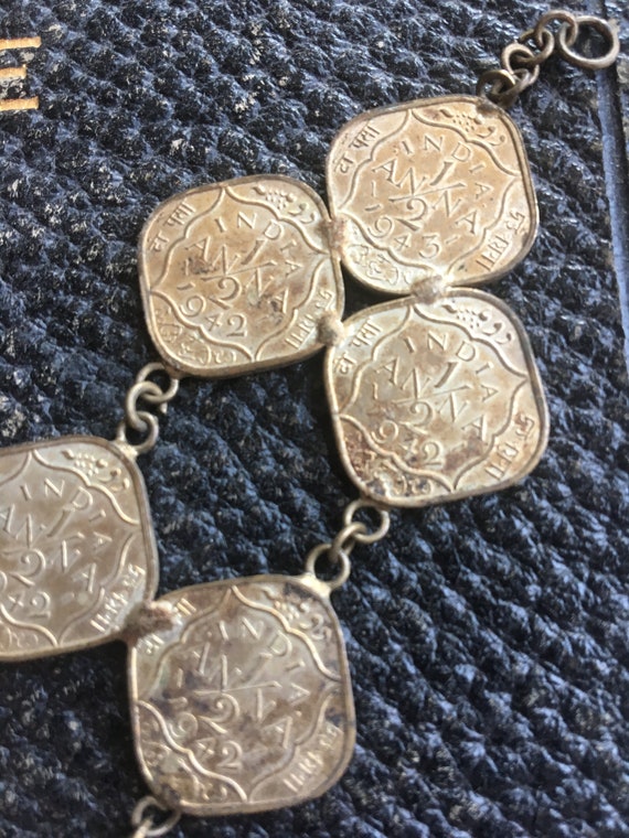 Antique Silver George IV King Emperor Coin Bracelet D… - Gem