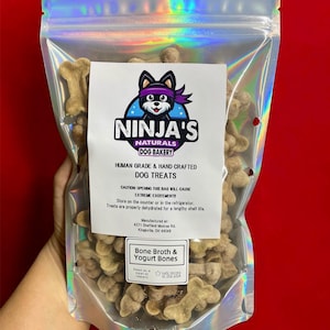 Bone Broth and Yogurt homemade dog treats, bone treats, crunchy dog biscuits, natural homemade dog cookies, puppy treats