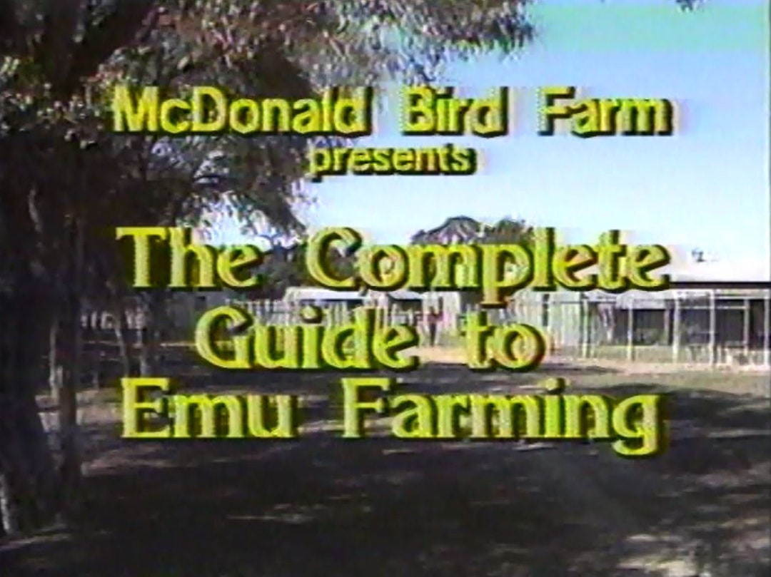 Emu Farm The Rocks Complete Guide to Emu Farming by James Mcdonald VHS Copy to DVD - Etsy