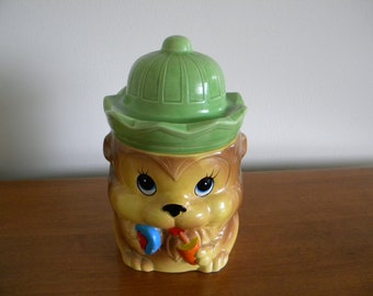 Vintage Lion Cookie Jar Anthropomorphic Japan 1950's