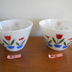 Vintage Fire King Tulip Splash Proof Nesting Mixing Bowl, 9 1/2&quot;, CHOICE