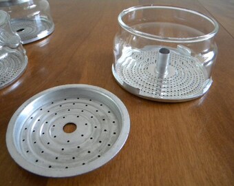 Vintage PYREX Coffee Percolator Glass Basket & Diffuser for 6 cup #7756 and 4 cup #7754, Replacement Part