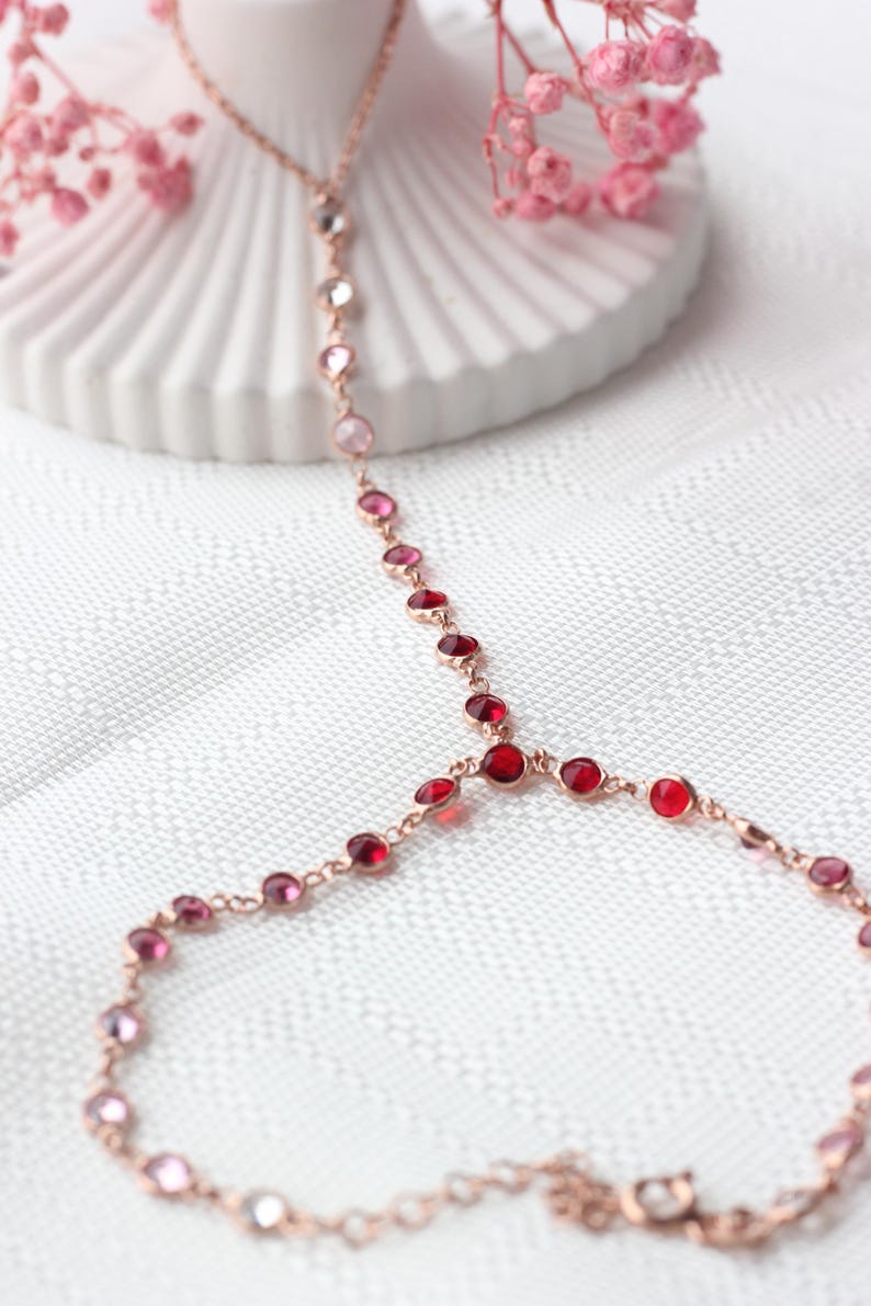 Hand Chain Ring,rose Gold Plated Finger Bracelet,slave Bracelet