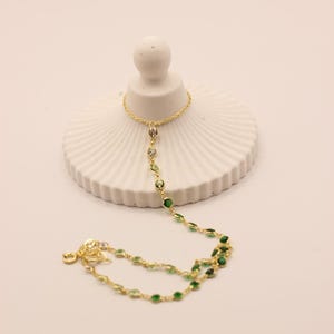 Gold Plated Hand Chain Bracelet: Sterling Silver Boho Finger Jewelry