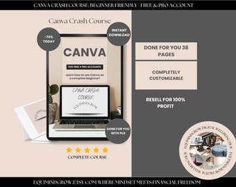 PLR Canva Guide for Beginners, Canva Tutorial, PLR Digital Marketing Product, DFY Canva eBook, Canva Lead Magnet, Canva Private Label Rights