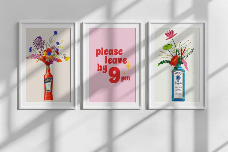 Any 3 A3 Prints Bundle Unframed, Scandi, Food, Breakfast, Colourful, Yorkshire Tea, Aperol, Wine, Alcohol, Bauhaus, Gin, Colourful, Cottage image 3