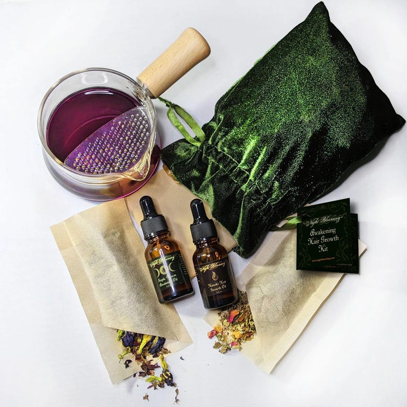 Awakening Hair Growth Kit: Travel Kit, Get Well Soon Gift, Self Care Gift for Long Hair image 2