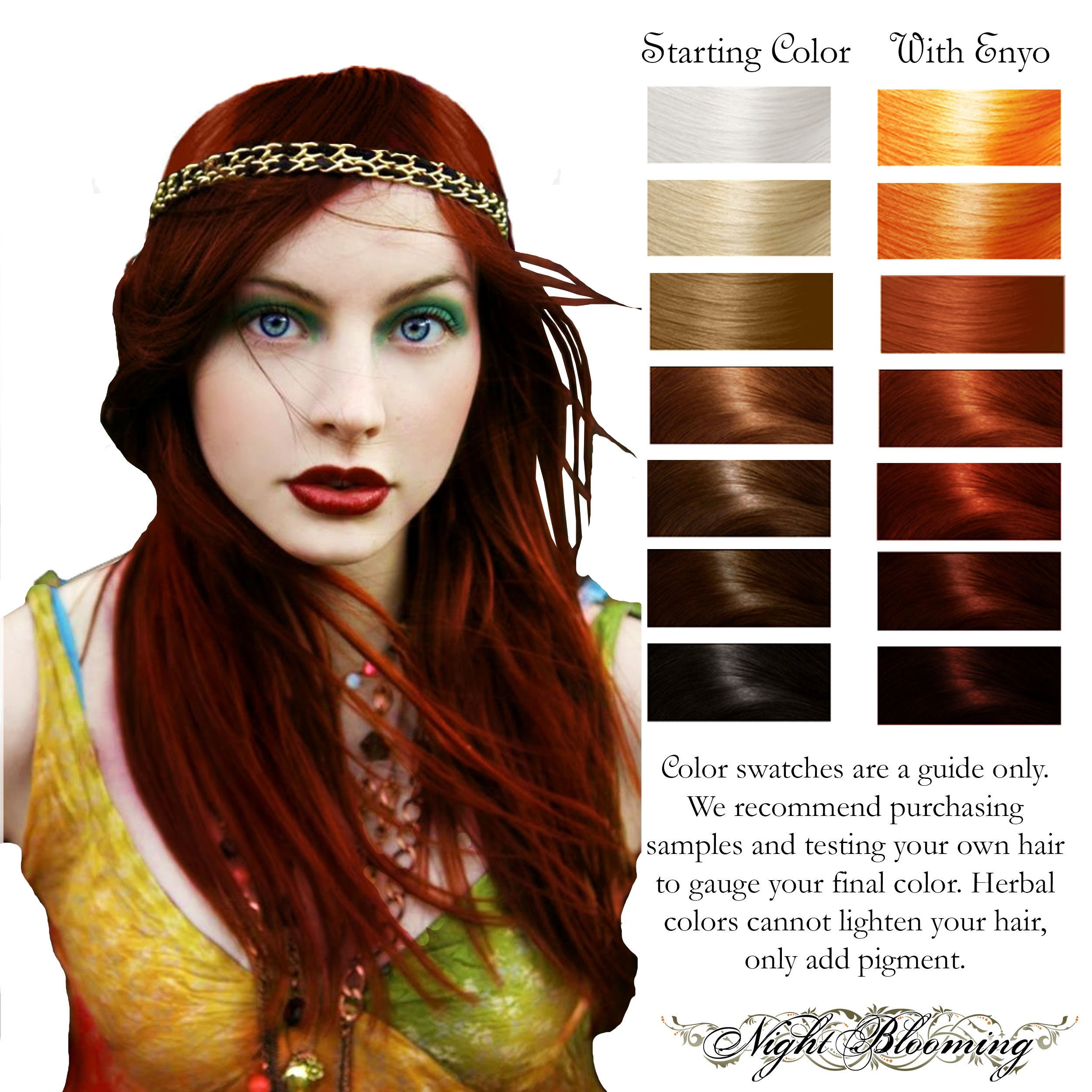 Enyo: Burgundy Red Herbal Henna Hair Dye & Color 100G - Etsy New Zealand