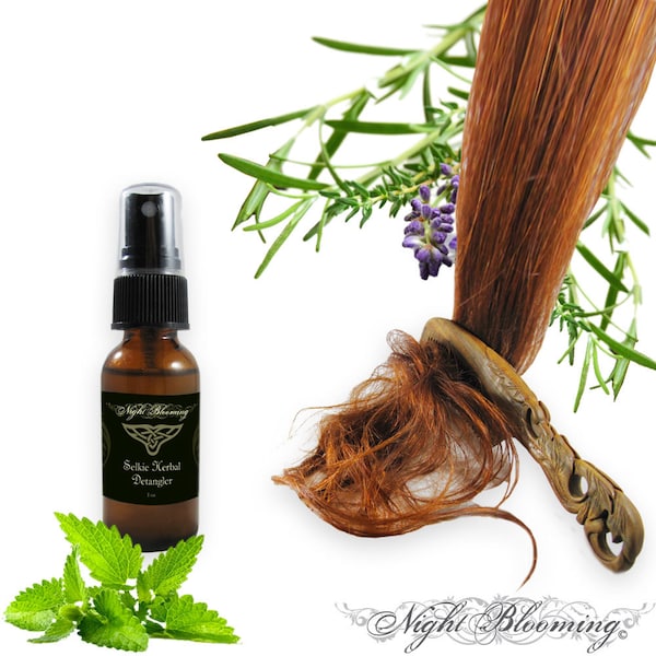 Selkie Natural Hair Detangler Spray Organic Leave In Conditioner & Hair Growth Serum and Hair Perfume 1 oz