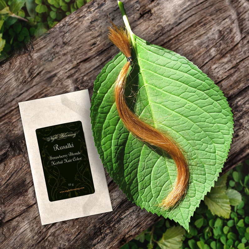 Strawberry Blonde Rusalki Natural Vegan Henna Hair Color Conditioner 10G Sample Powder Dye image 1