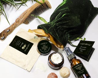 Detangler Kit Natural Leave-In Conditioner Travel Set Gift for Her Vegan Organic Haircare