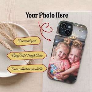 Magsafe Personalized Picture Tough iPhone Case, Custom Cover Design for Iphone 17 16, 15, 14, 13 Pro Plus Max Mini, Customizable Gift