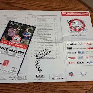 Lee Trevino Autographed 2000 Cadillac NFL Golf Classic Program