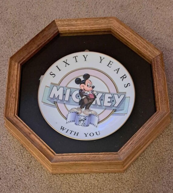 Vintage Mickey Mouse Sixty Years Wall Plate Disney Collection