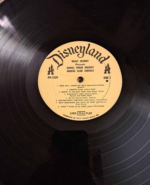 Disneyland Record Songs From the Mickey Mouse Club Serials 1962