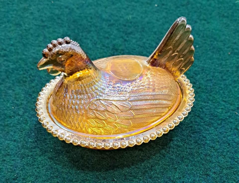 Vintage Amber Hen on Nest Covered Dish by Indiana Glass - Etsy