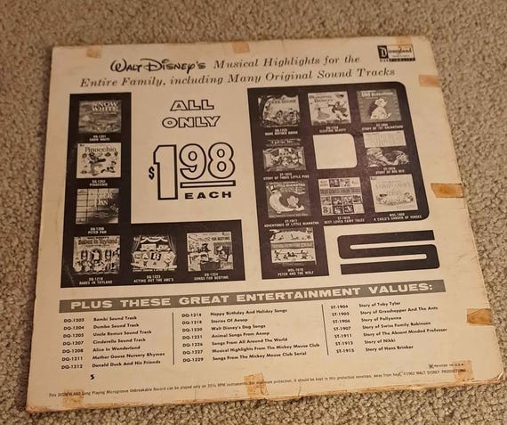 ディズニー歌謡LPレコード9枚セット　Disneyland Record Disneyland Record Songs From the Mickey Mouse Club Serials 1962