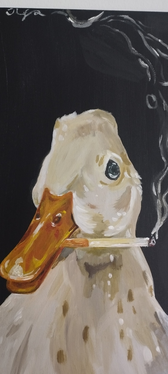 goose smoking a cigarette Smoking Goose Portrait