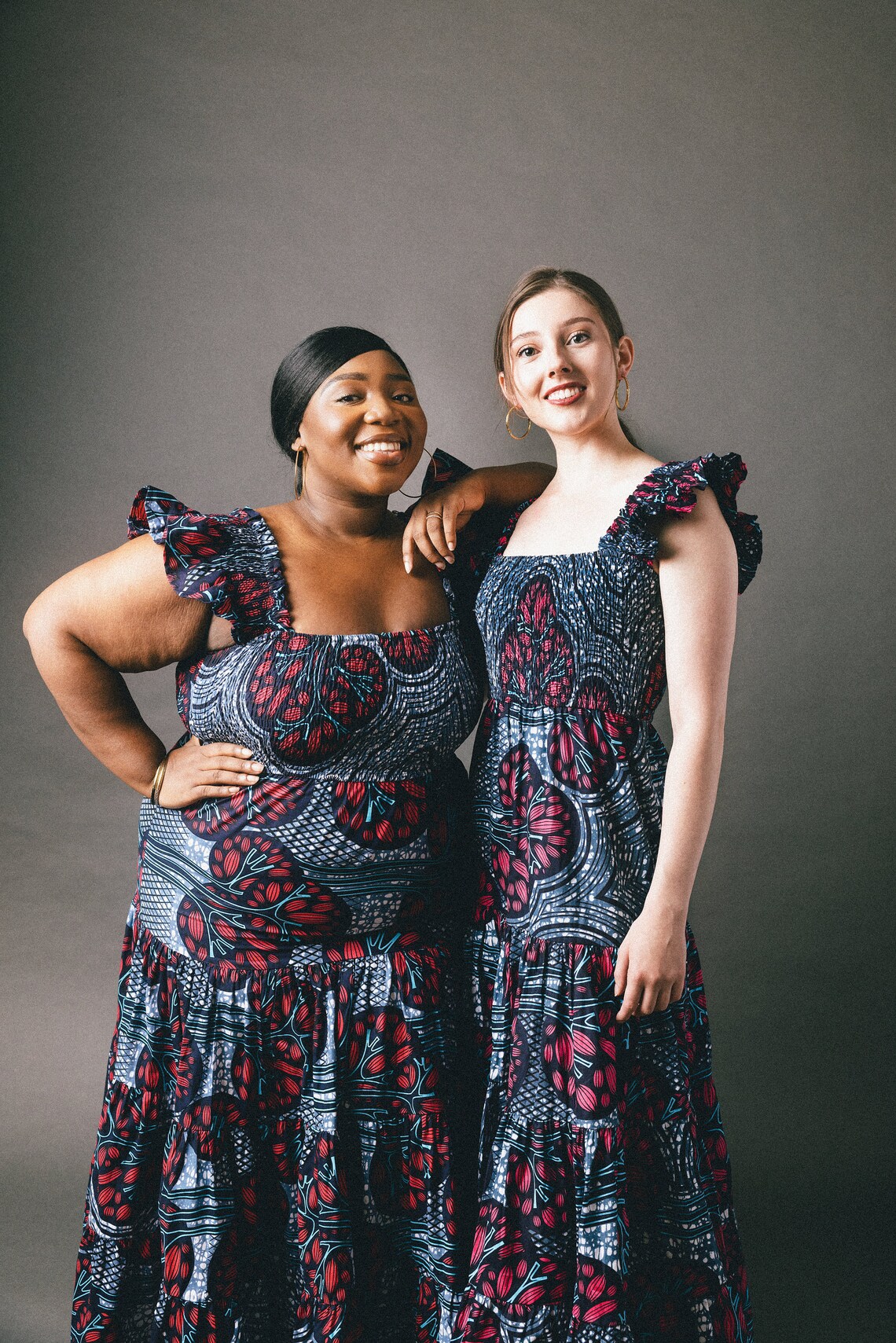 Miya Midi Dress in Navy Cotton main image 0