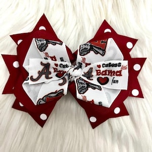 Over the Top Hair Bow Cutest Bama Fan