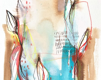 Abstract mixed media giclée art print No. 41